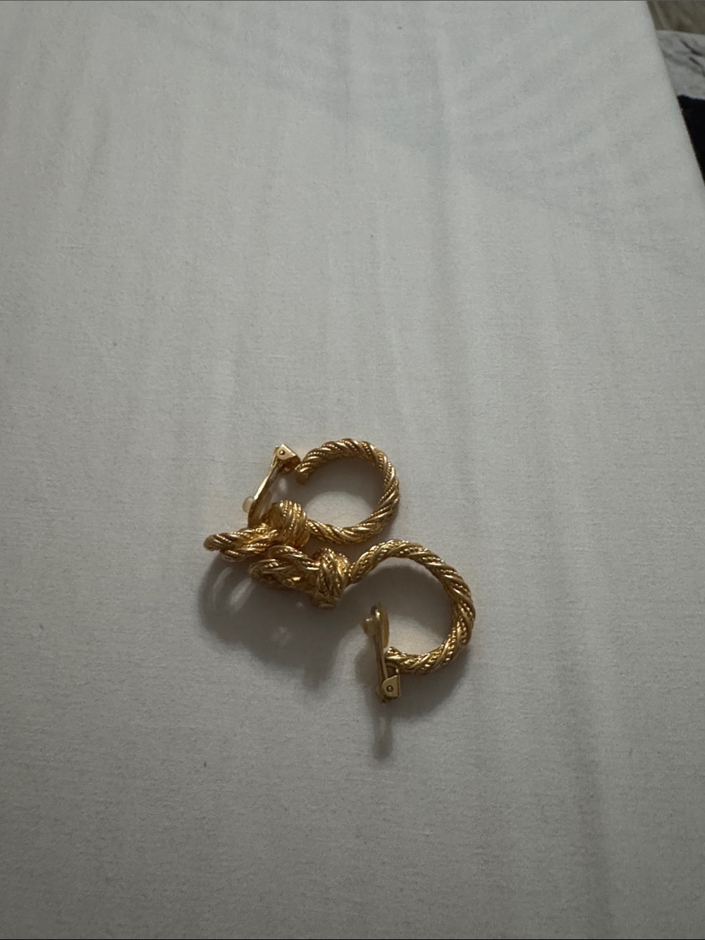Christian Dior clip gold earrings